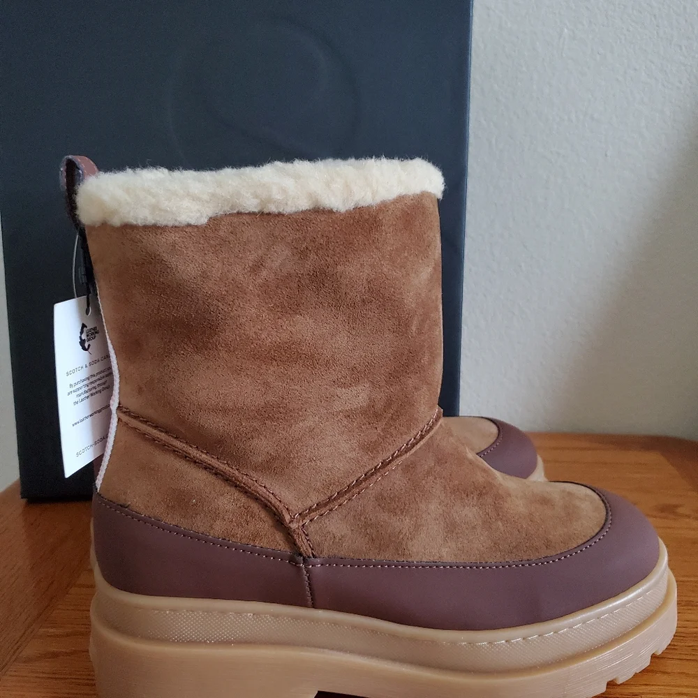 Scotch & Soda Women's Tan and Brown Boots